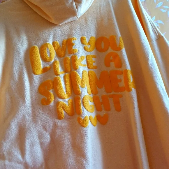 Love You Like A Summer Night Blue Horizon Co Yellow Hoodie 3X - Picture 6 of 7